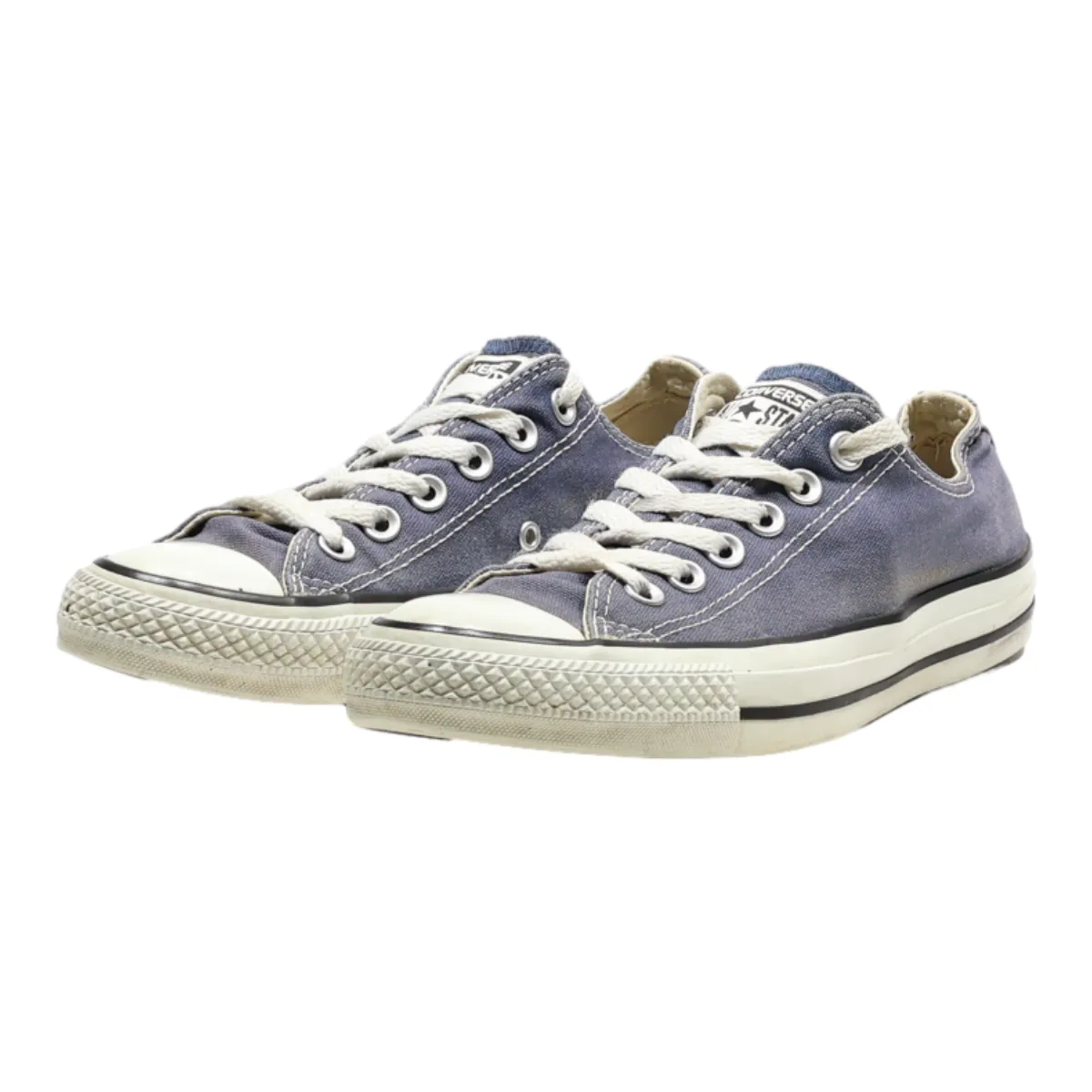 M9697C Low Top Trainers Blue Canvas Womens UK 5.5