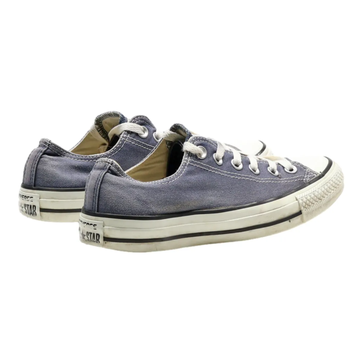 M9697C Low Top Trainers Blue Canvas Womens UK 5.5