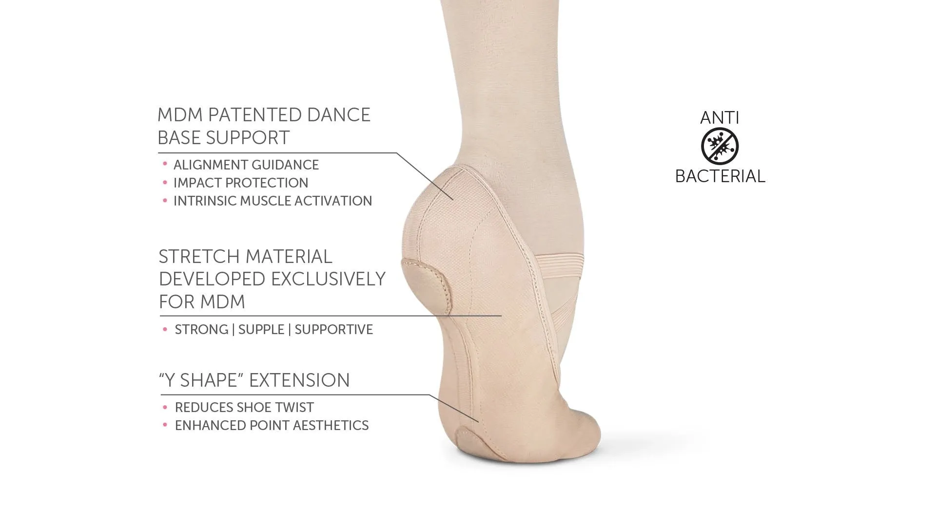 MDM - Intrinsic Profile 2.0 Ballet Shoe Adults / Stretch Canvas / Pink