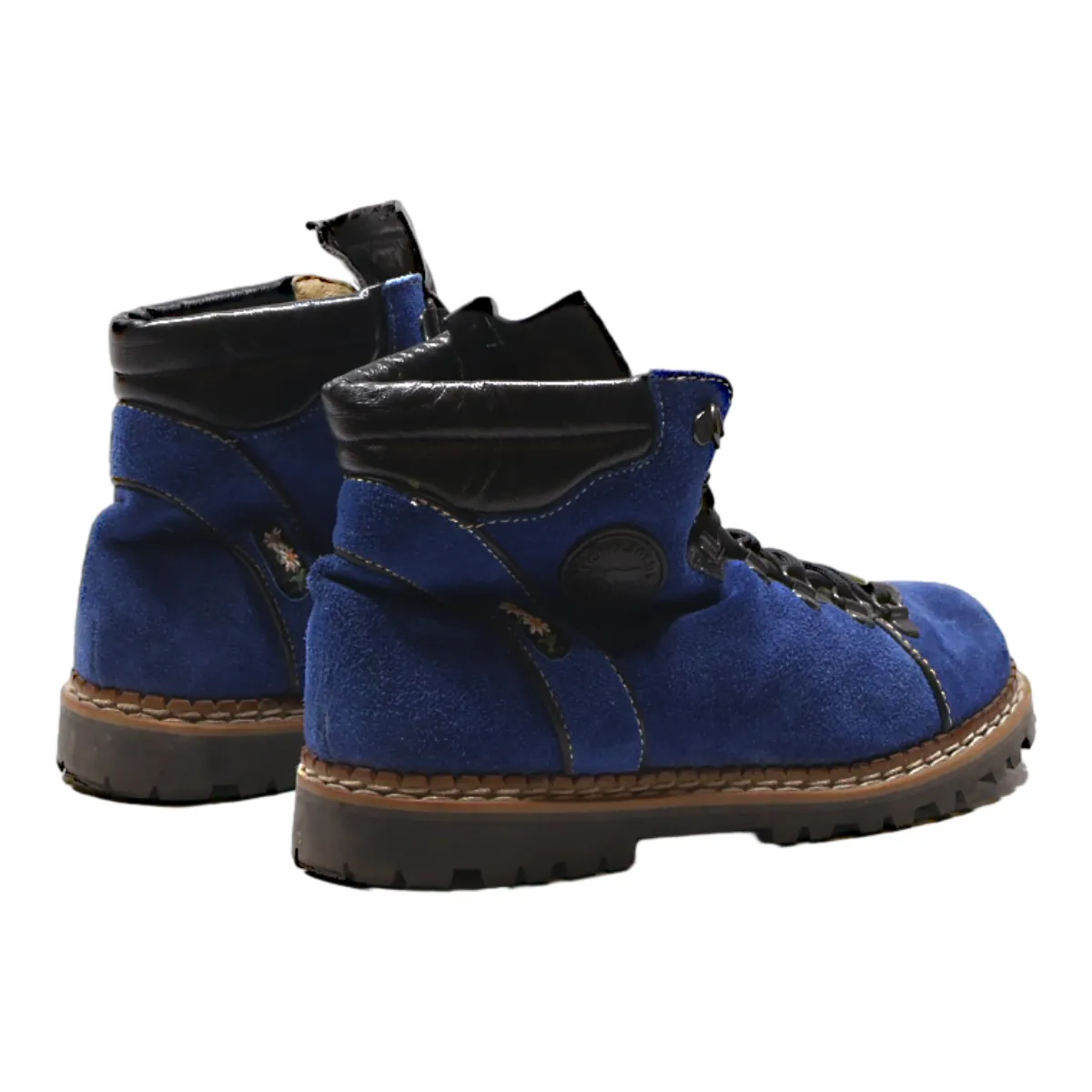 MICHEL JORDI Desert Boots Blue Canvas Womens UK 5