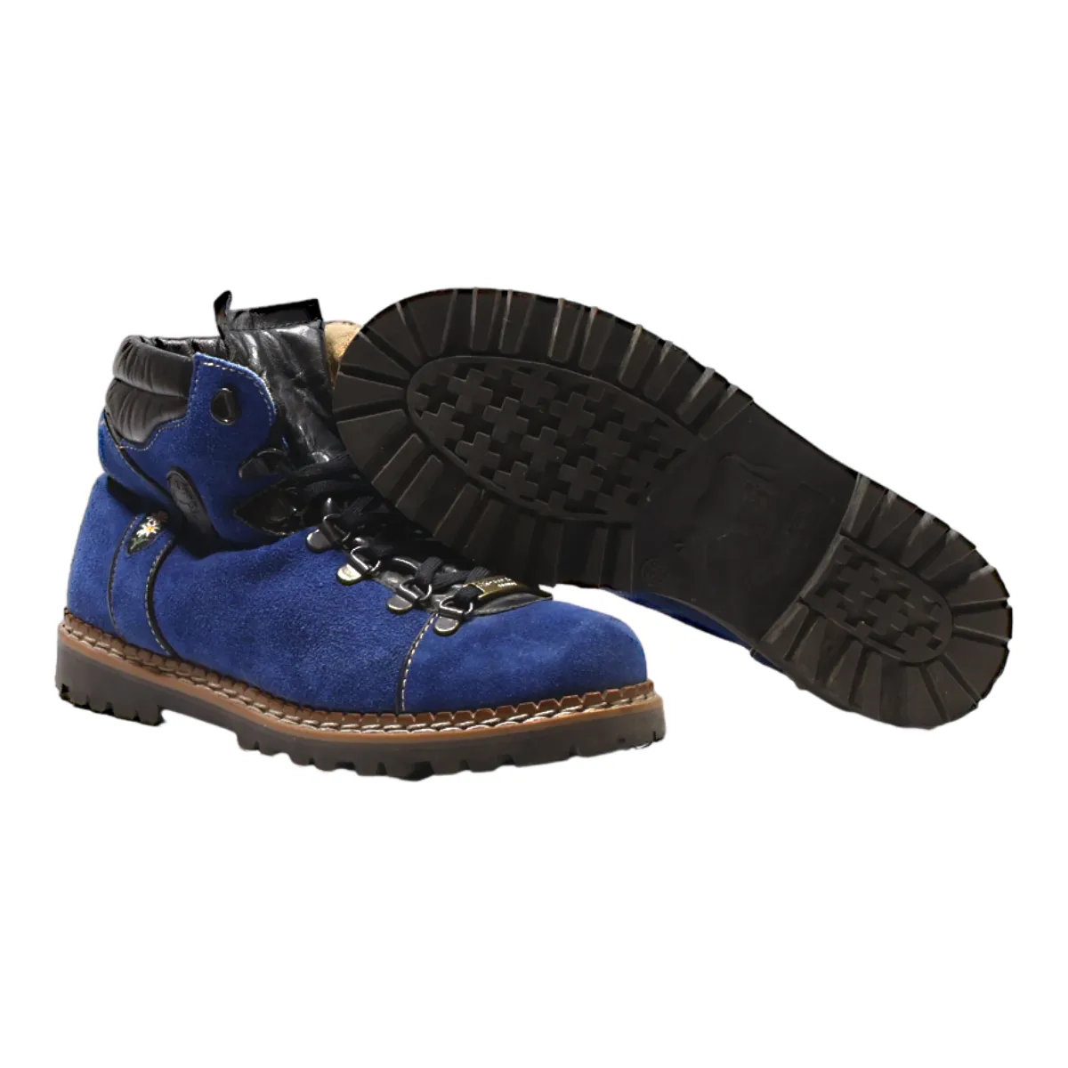 MICHEL JORDI Desert Boots Blue Canvas Womens UK 5