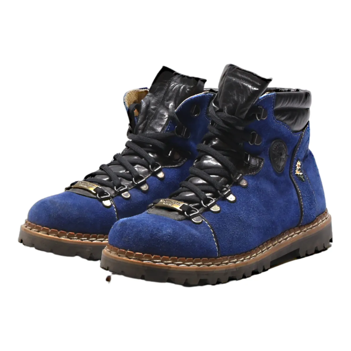 MICHEL JORDI Desert Boots Blue Canvas Womens UK 5