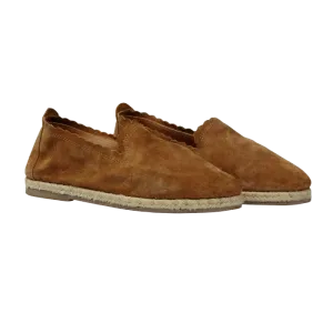 Myra Ladies Velvet Espadrilles Brown Slip-On Shoes S-2993