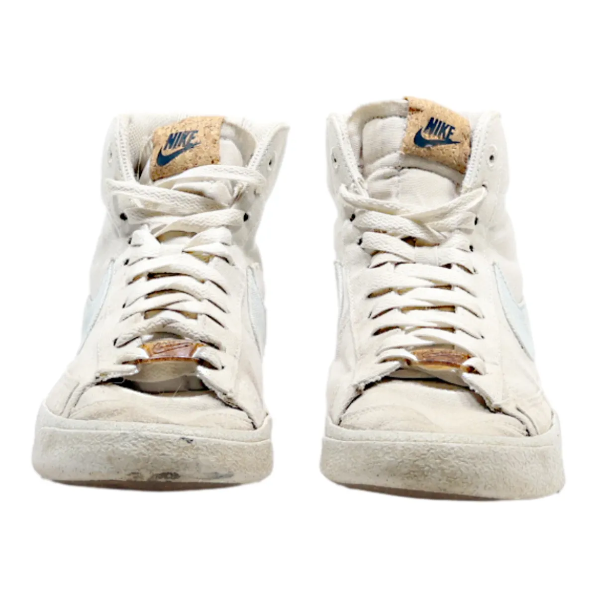 NIKE Blazer Mid 77 High Top Trainers White Canvas Womens UK 6