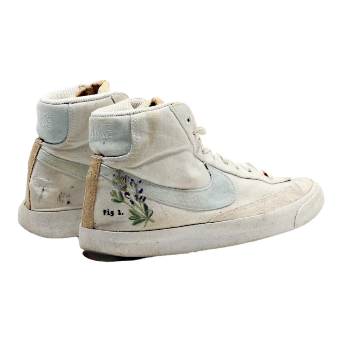 NIKE Blazer Mid 77 High Top Trainers White Canvas Womens UK 6