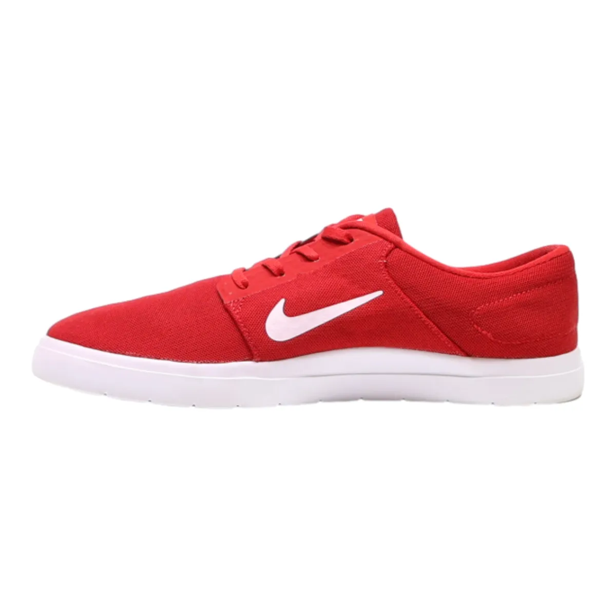 NIKE Portmore Low Top Trainers Red Canvas Mens UK 10