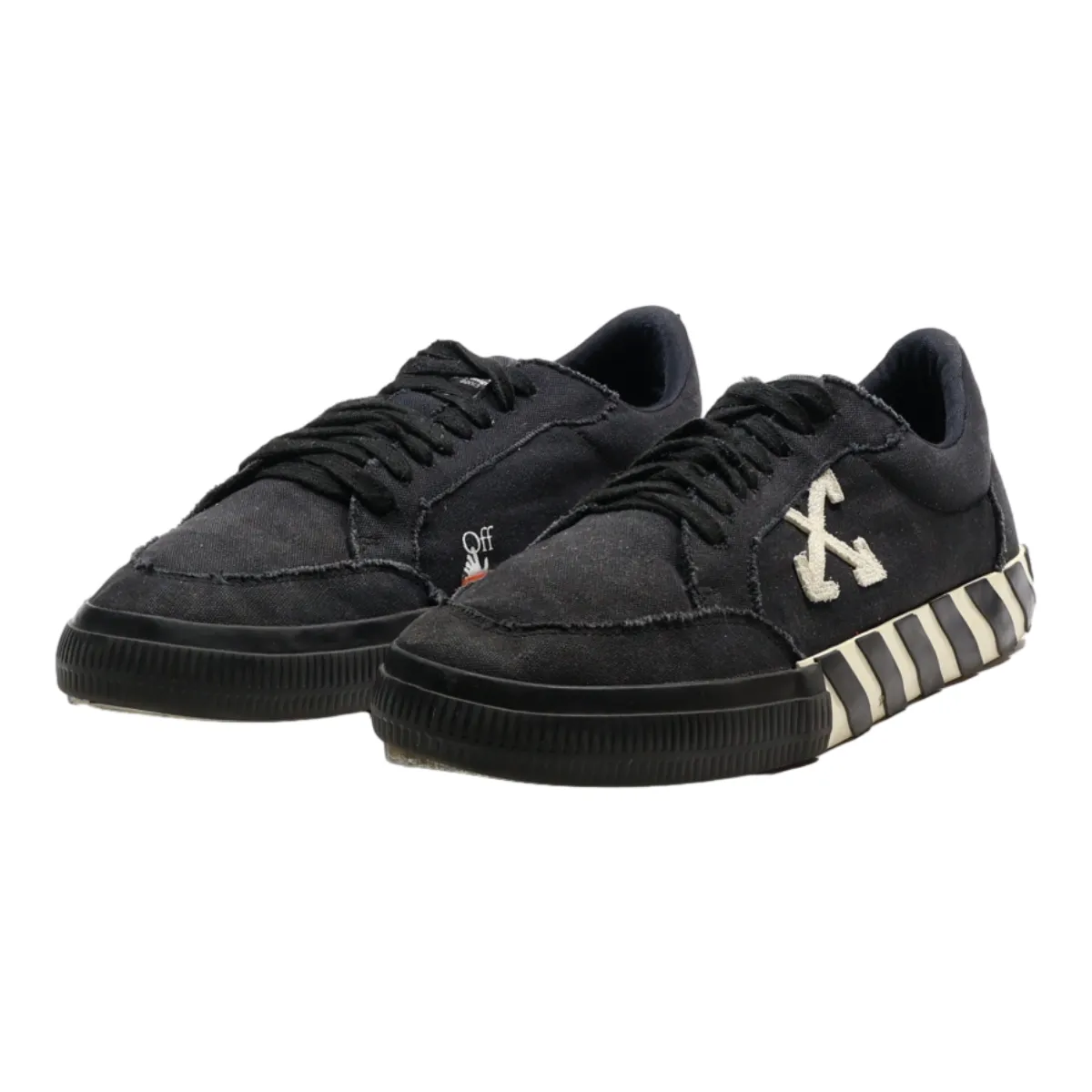 OFF-WHITE Sneaker Trainers Black Canvas Mens UK 11