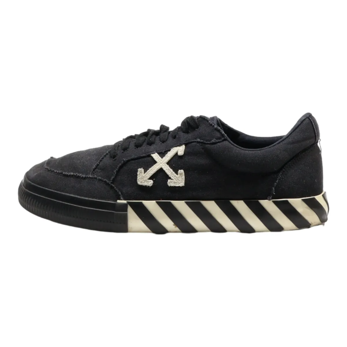 OFF-WHITE Sneaker Trainers Black Canvas Mens UK 11