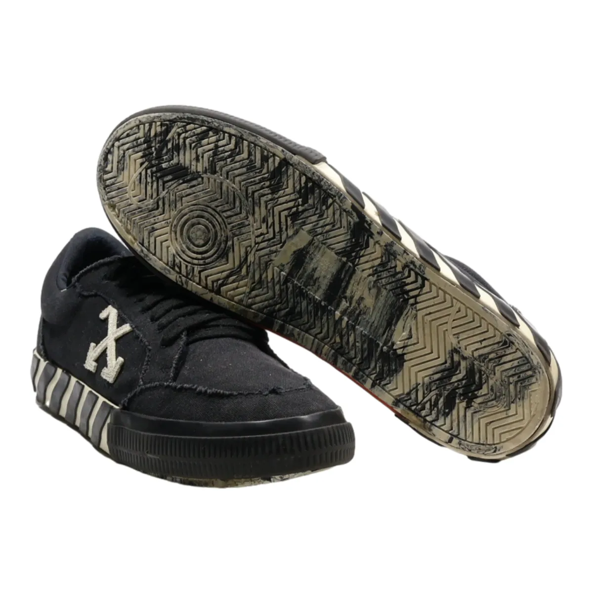 OFF-WHITE Sneaker Trainers Black Canvas Mens UK 11