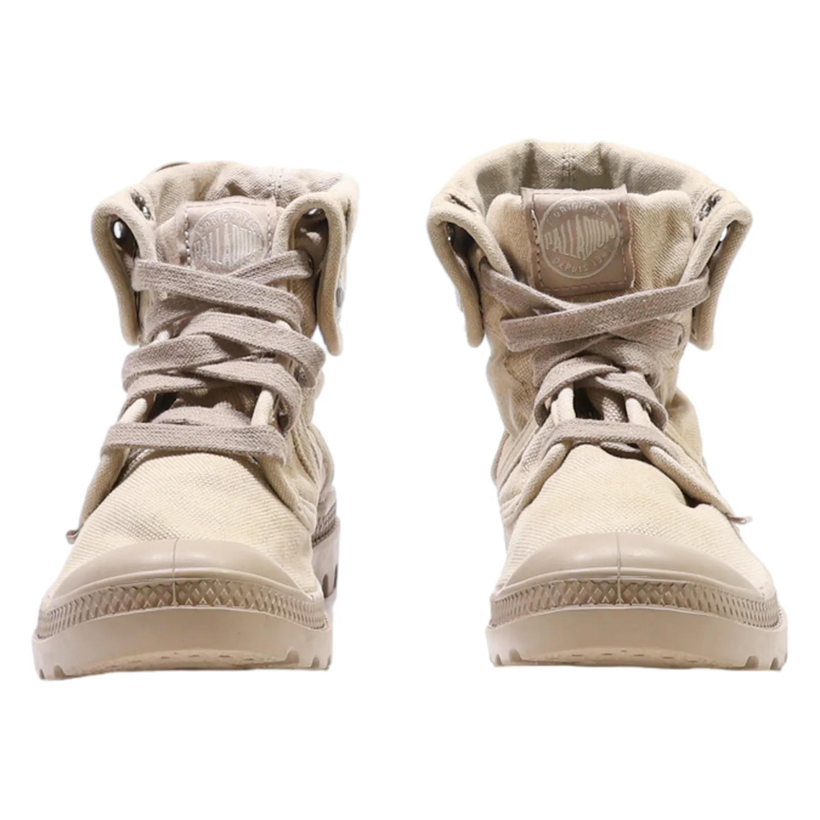 PALLADIUM Ankle Boots Beige Canvas Womens UK 4