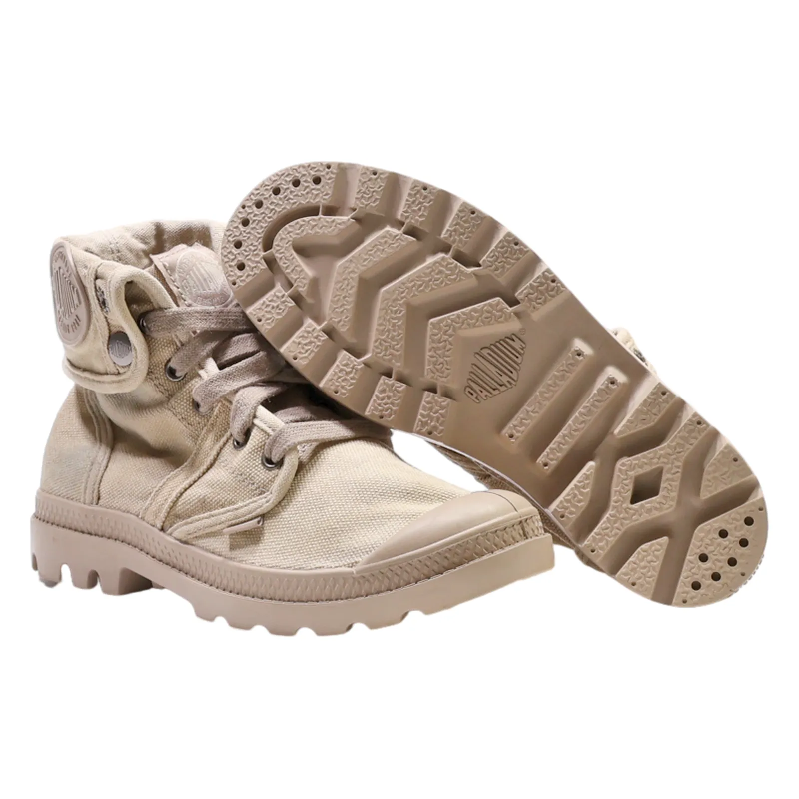 PALLADIUM Ankle Boots Beige Canvas Womens UK 4