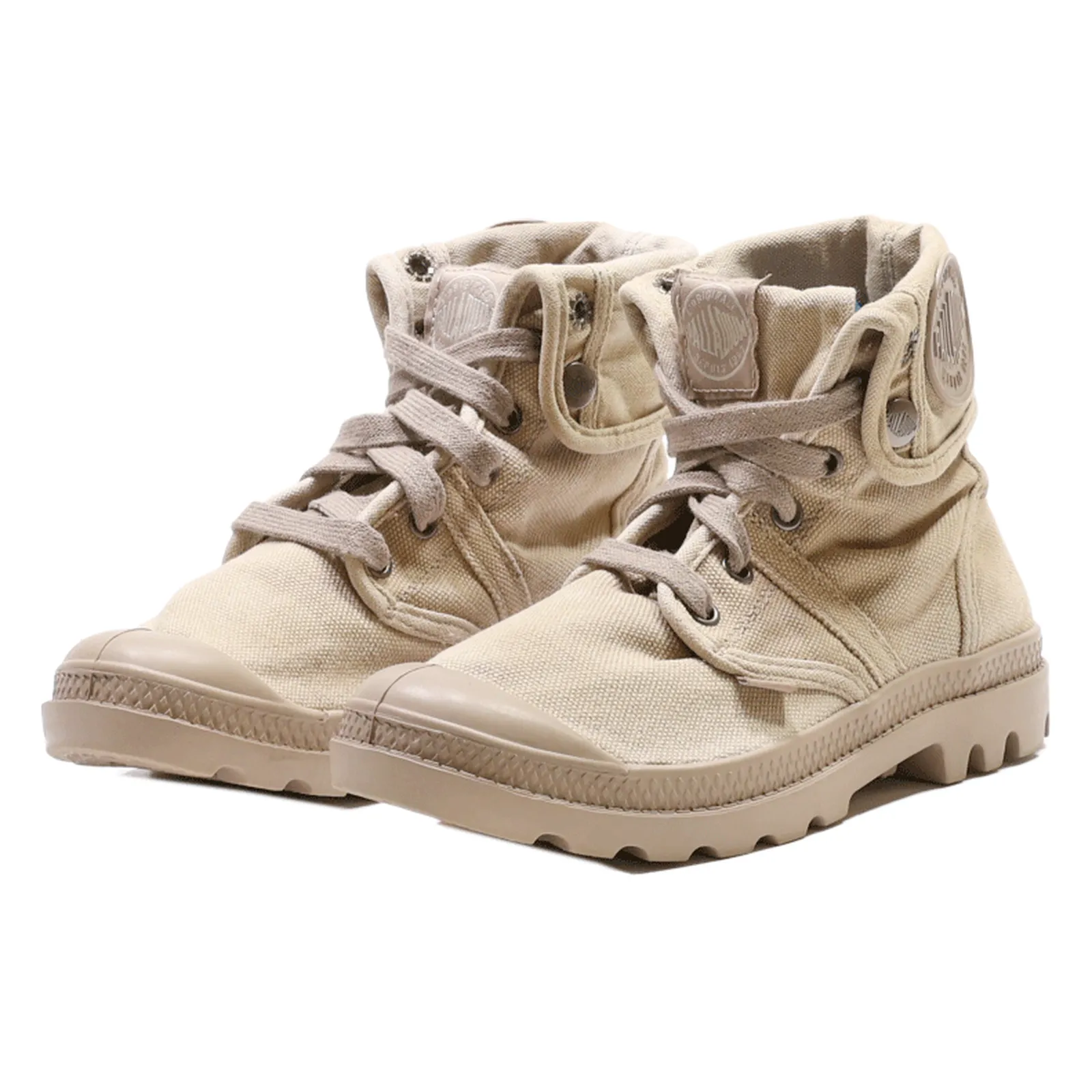 PALLADIUM Ankle Boots Beige Canvas Womens UK 4