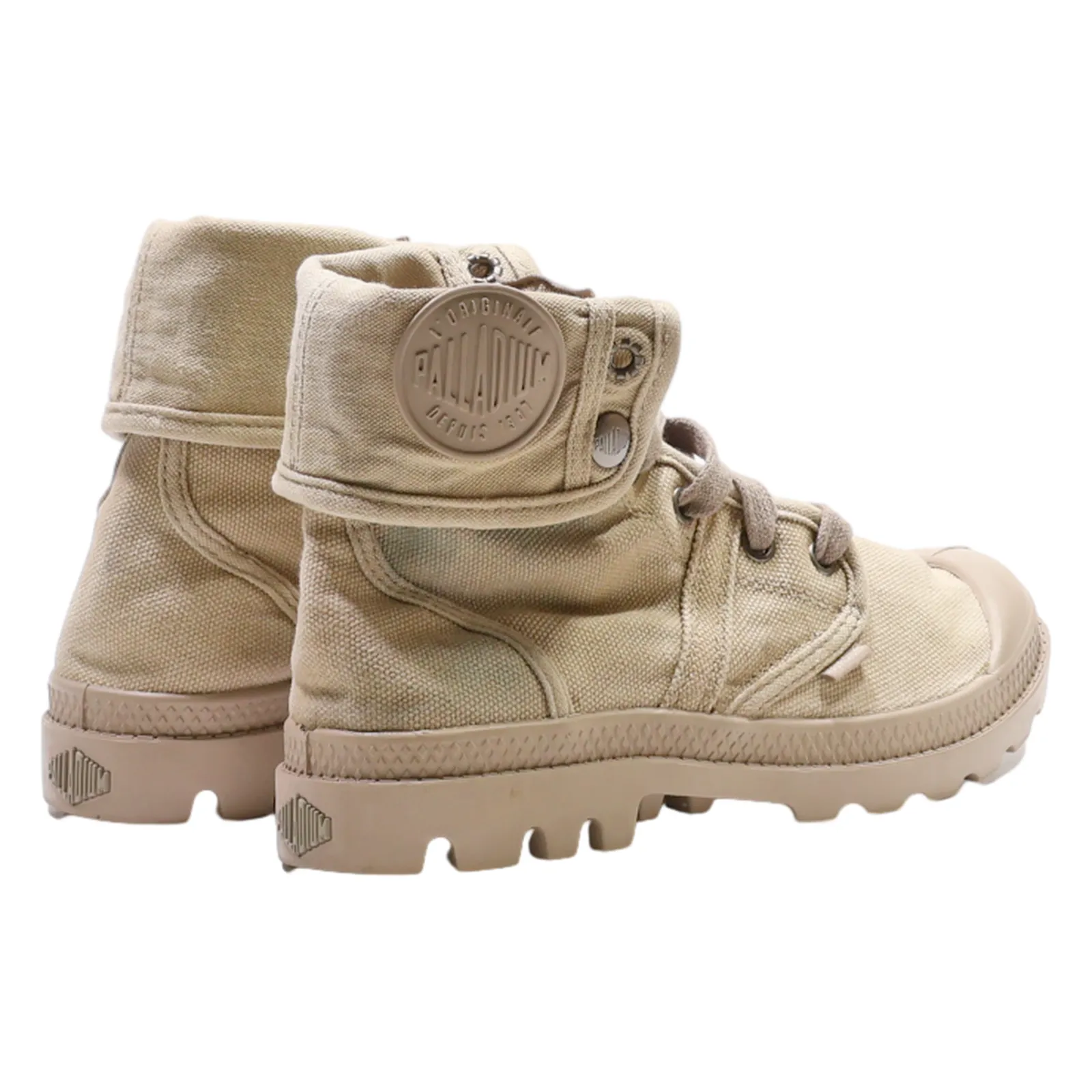 PALLADIUM Ankle Boots Beige Canvas Womens UK 4