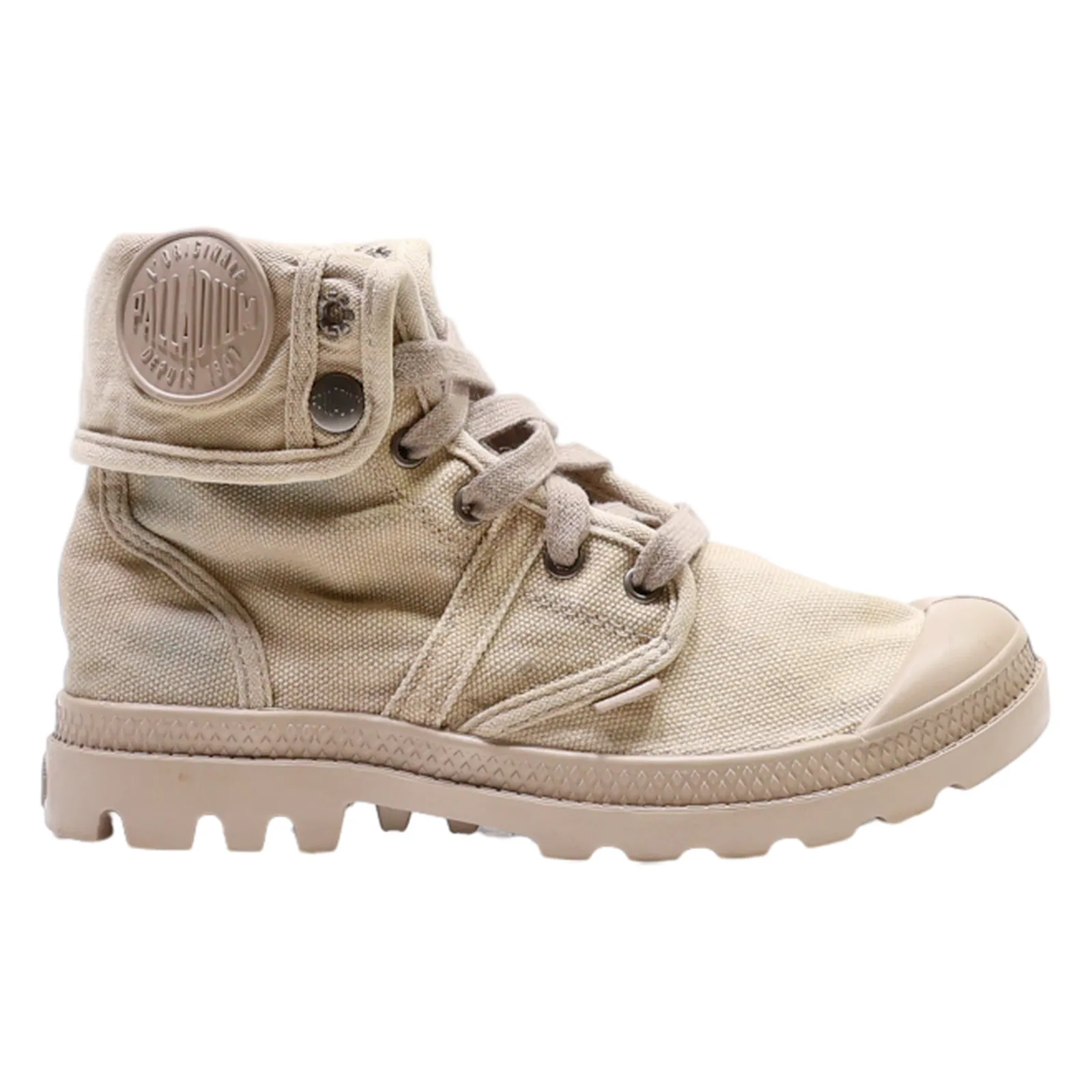 PALLADIUM Ankle Boots Beige Canvas Womens UK 4