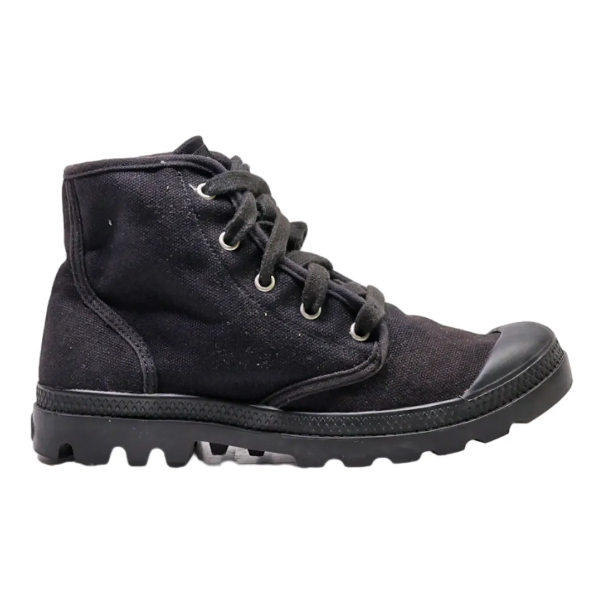 PALLADIUM Ankle Boots Black Canvas Womens UK 5.5