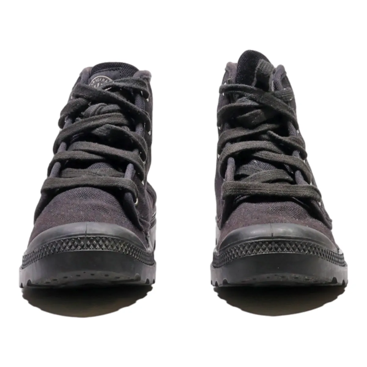PALLADIUM Ankle Boots Black Canvas Womens UK 5.5