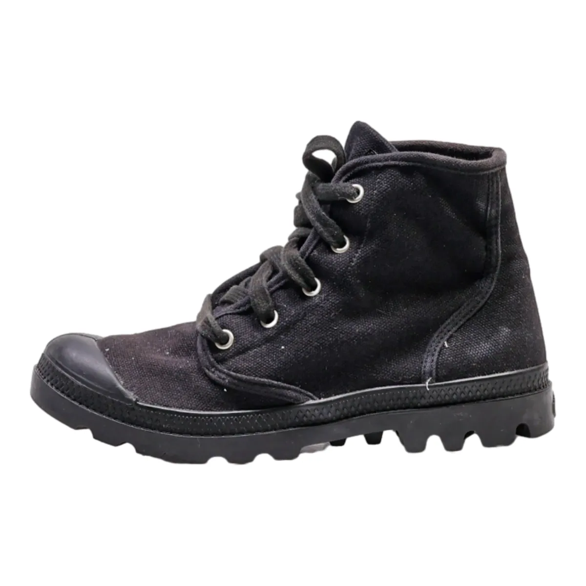 PALLADIUM Ankle Boots Black Canvas Womens UK 5.5