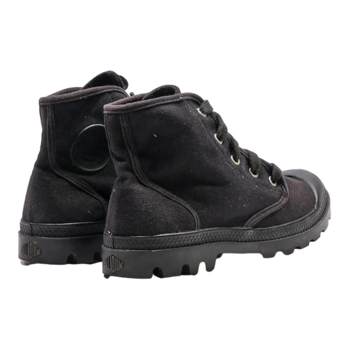 PALLADIUM Ankle Boots Black Canvas Womens UK 5.5