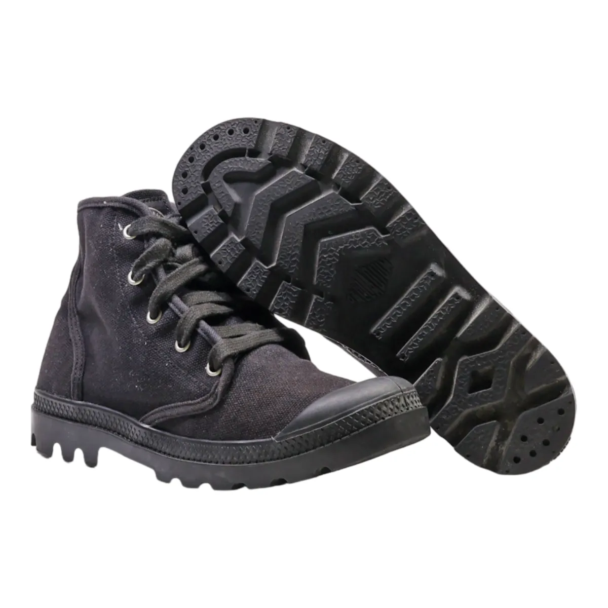 PALLADIUM Ankle Boots Black Canvas Womens UK 5.5