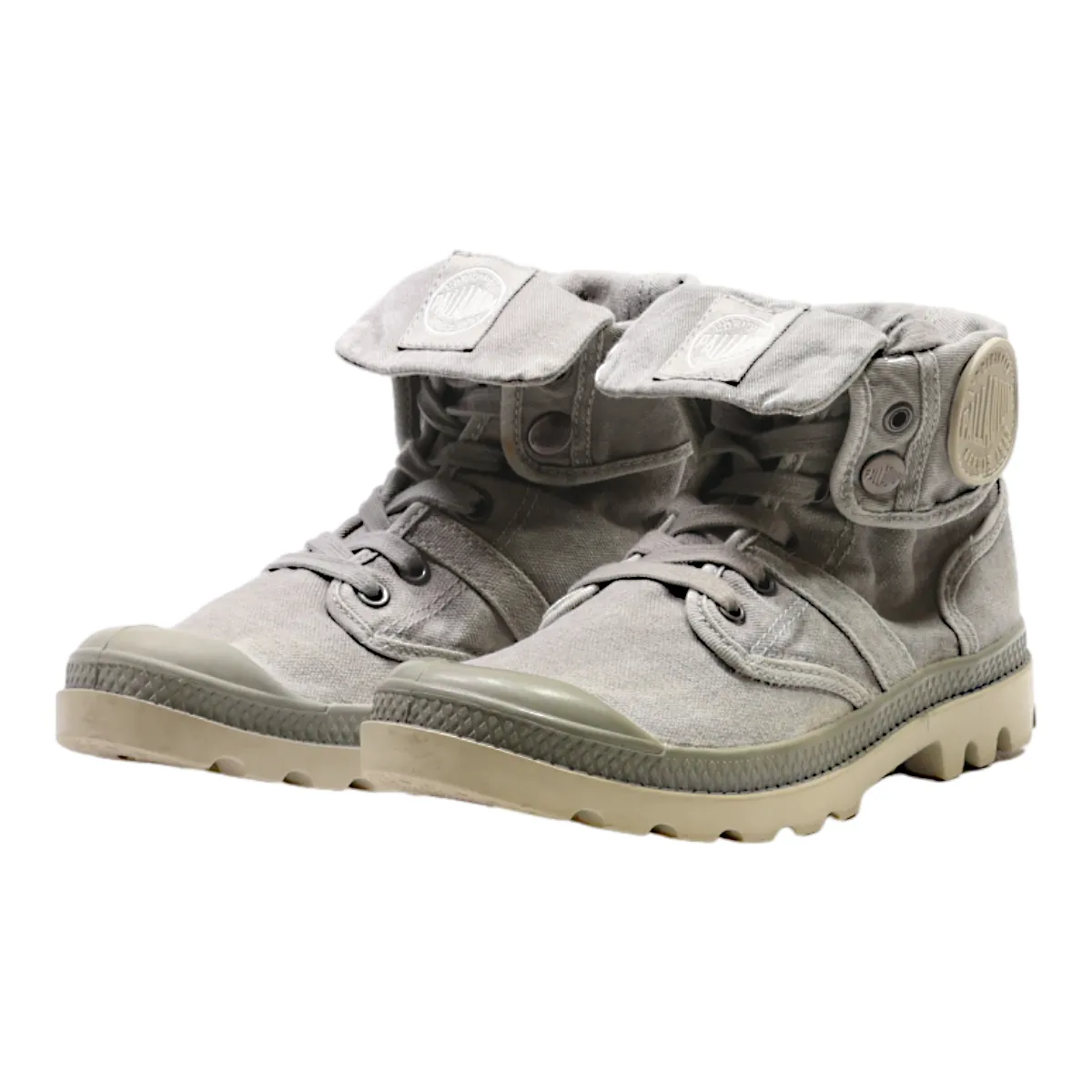 PALLADIUM Ankle Boots Grey Canvas Womens UK 3