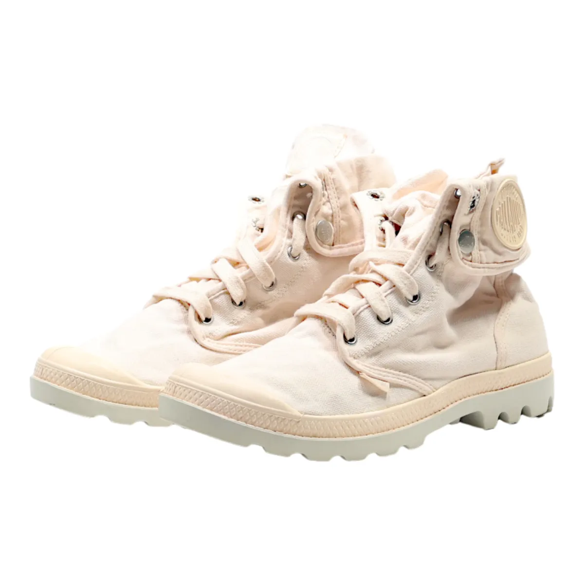 PALLADIUM High Top Trainers Pink Canvas Womens UK 7