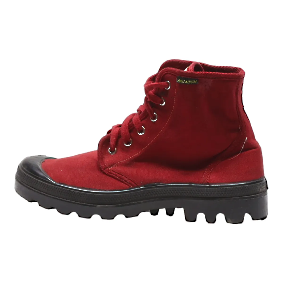 PALLADIUM High Top Trainers Red Canvas Mens UK 9.5
