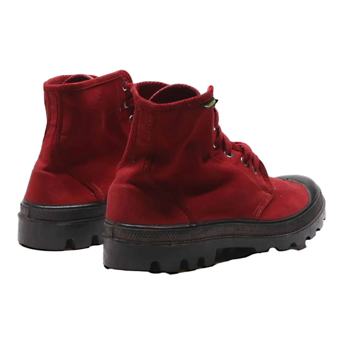 PALLADIUM High Top Trainers Red Canvas Mens UK 9.5
