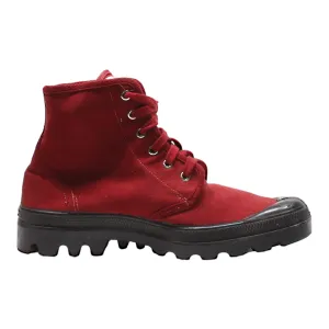 PALLADIUM High Top Trainers Red Canvas Mens UK 9.5