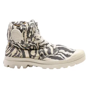 PALLADIUM Lace-Up Boots Cream Canvas Womens UK 4