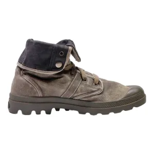 PALLADIUM Lace-Up Boots Grey Canvas Mens UK 8