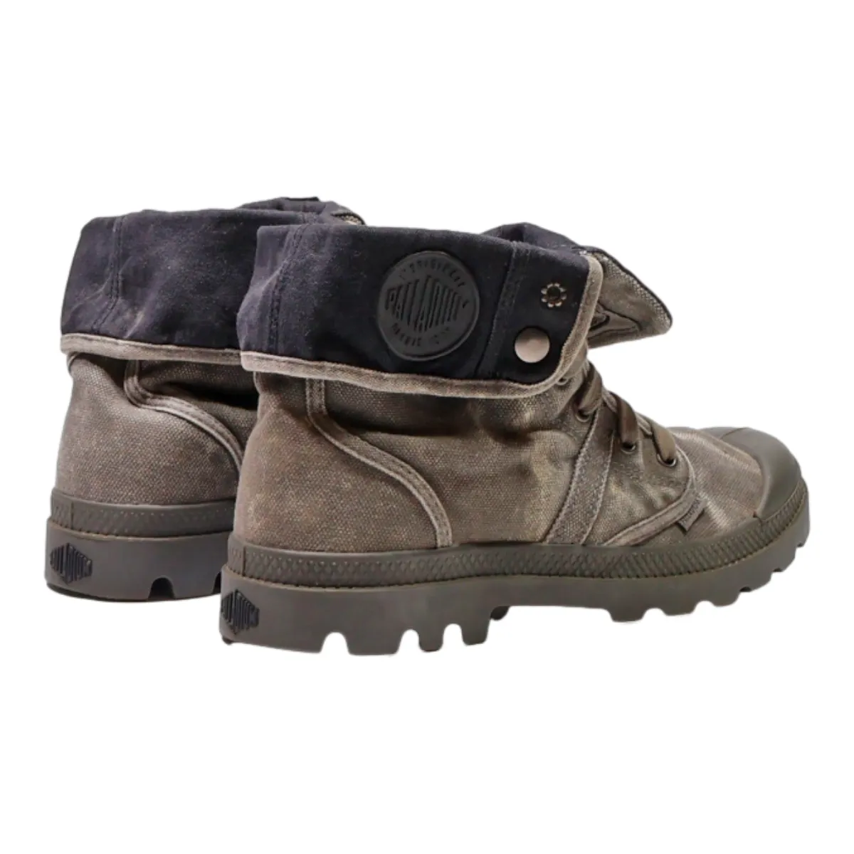 PALLADIUM Lace-Up Boots Grey Canvas Mens UK 8