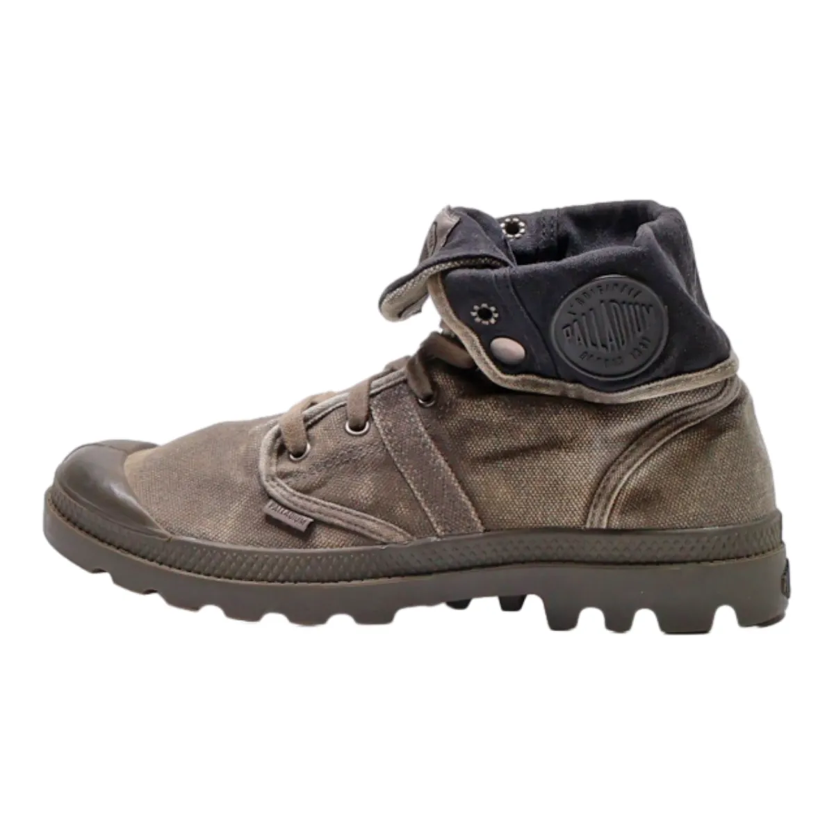 PALLADIUM Lace-Up Boots Grey Canvas Mens UK 8