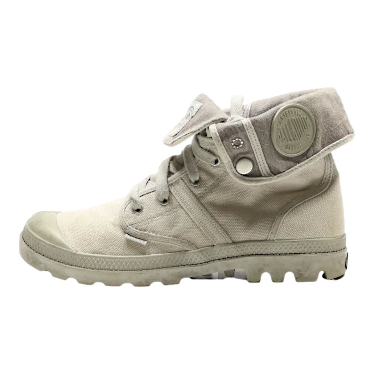 PALLADIUM Lace-Up Boots Grey Canvas Womens UK 8