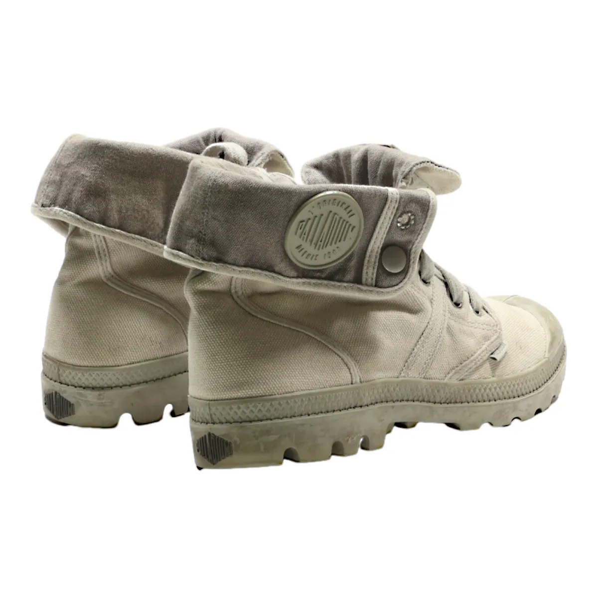 PALLADIUM Lace-Up Boots Grey Canvas Womens UK 8