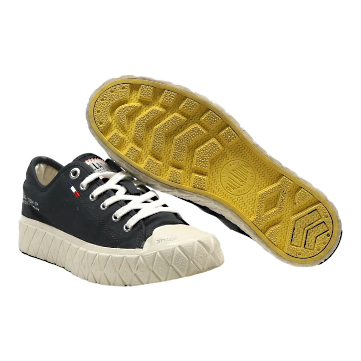 PALLADIUM Low Top Trainers Black Canvas Womens UK 5