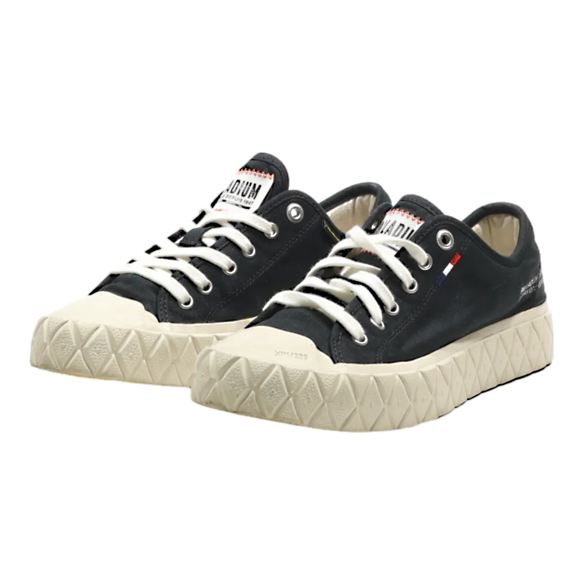 PALLADIUM Low Top Trainers Black Canvas Womens UK 5