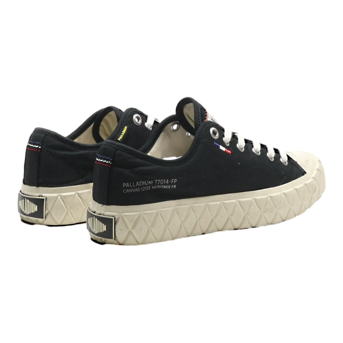 PALLADIUM Low Top Trainers Black Canvas Womens UK 5