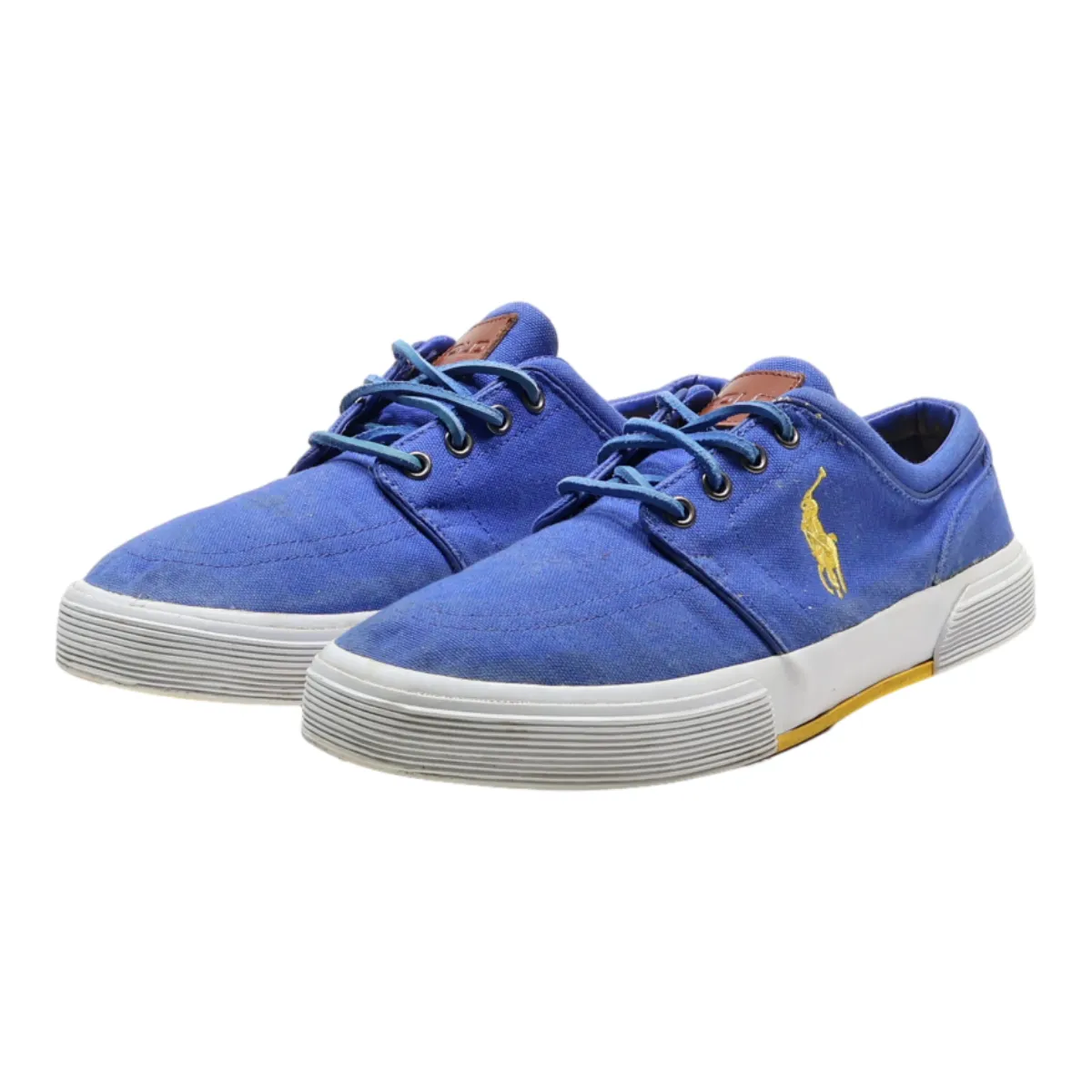 POLO RALPH LAUREN Low Top Trainers Blue Canvas Mens UK 9