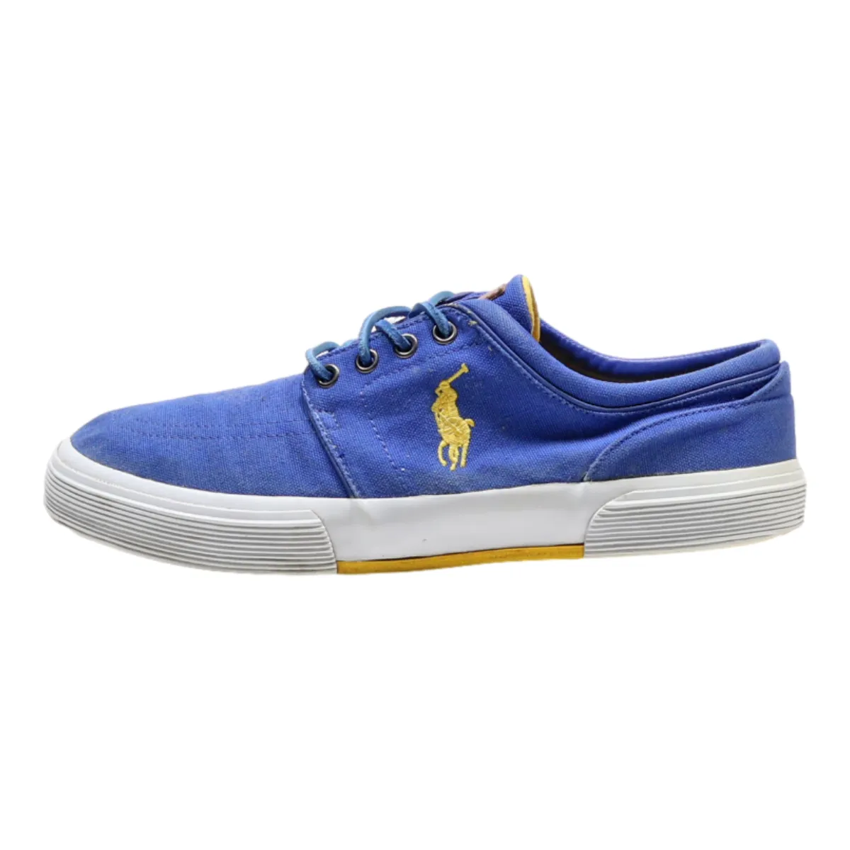 POLO RALPH LAUREN Low Top Trainers Blue Canvas Mens UK 9