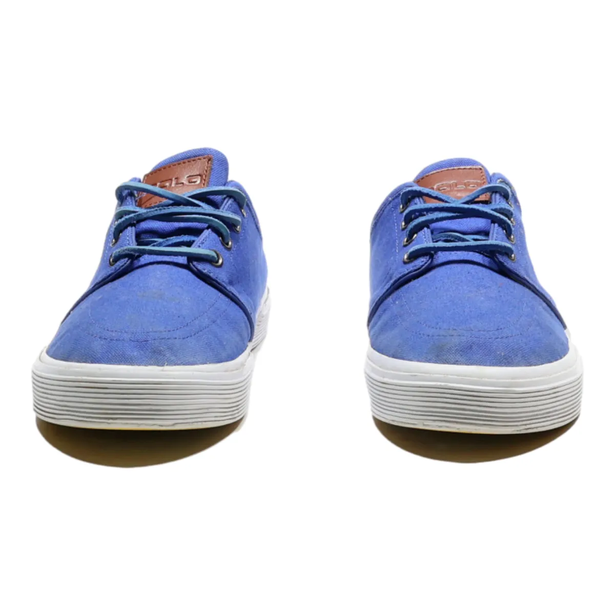 POLO RALPH LAUREN Low Top Trainers Blue Canvas Mens UK 9
