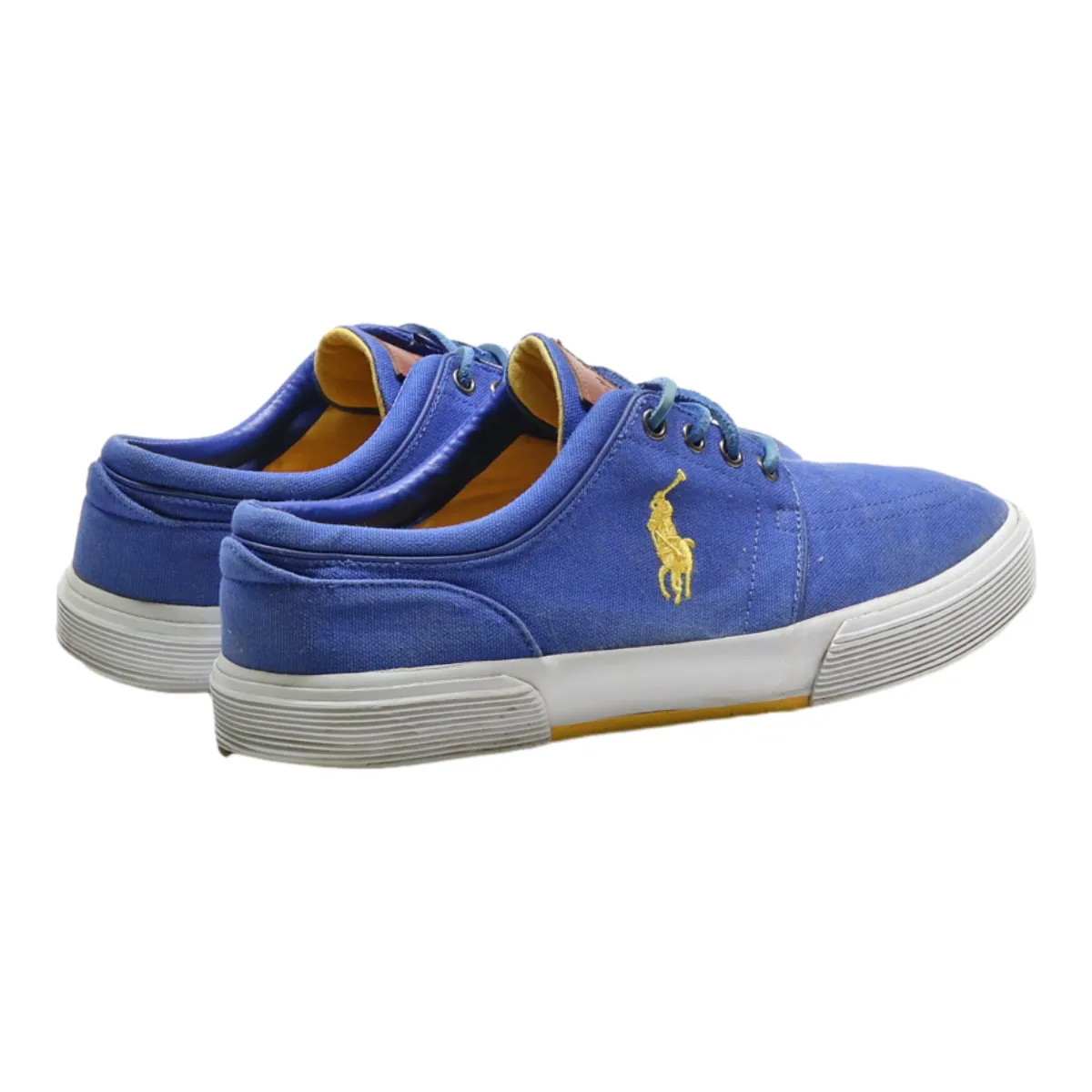 POLO RALPH LAUREN Low Top Trainers Blue Canvas Mens UK 9
