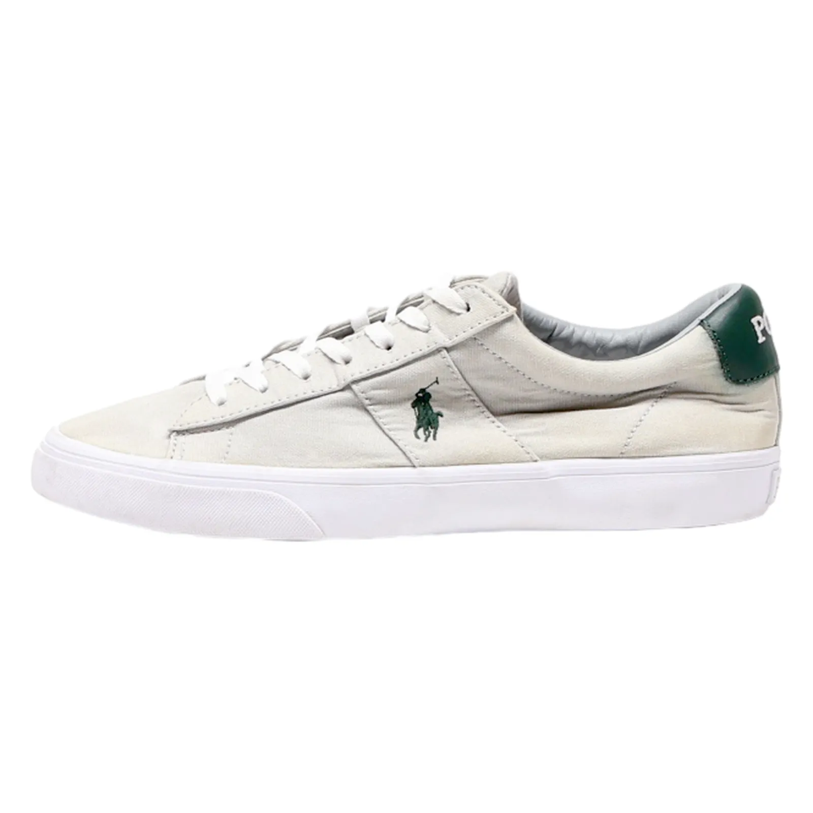 POLO RALPH LAUREN Low Top Trainers Grey Canvas Mens UK 8