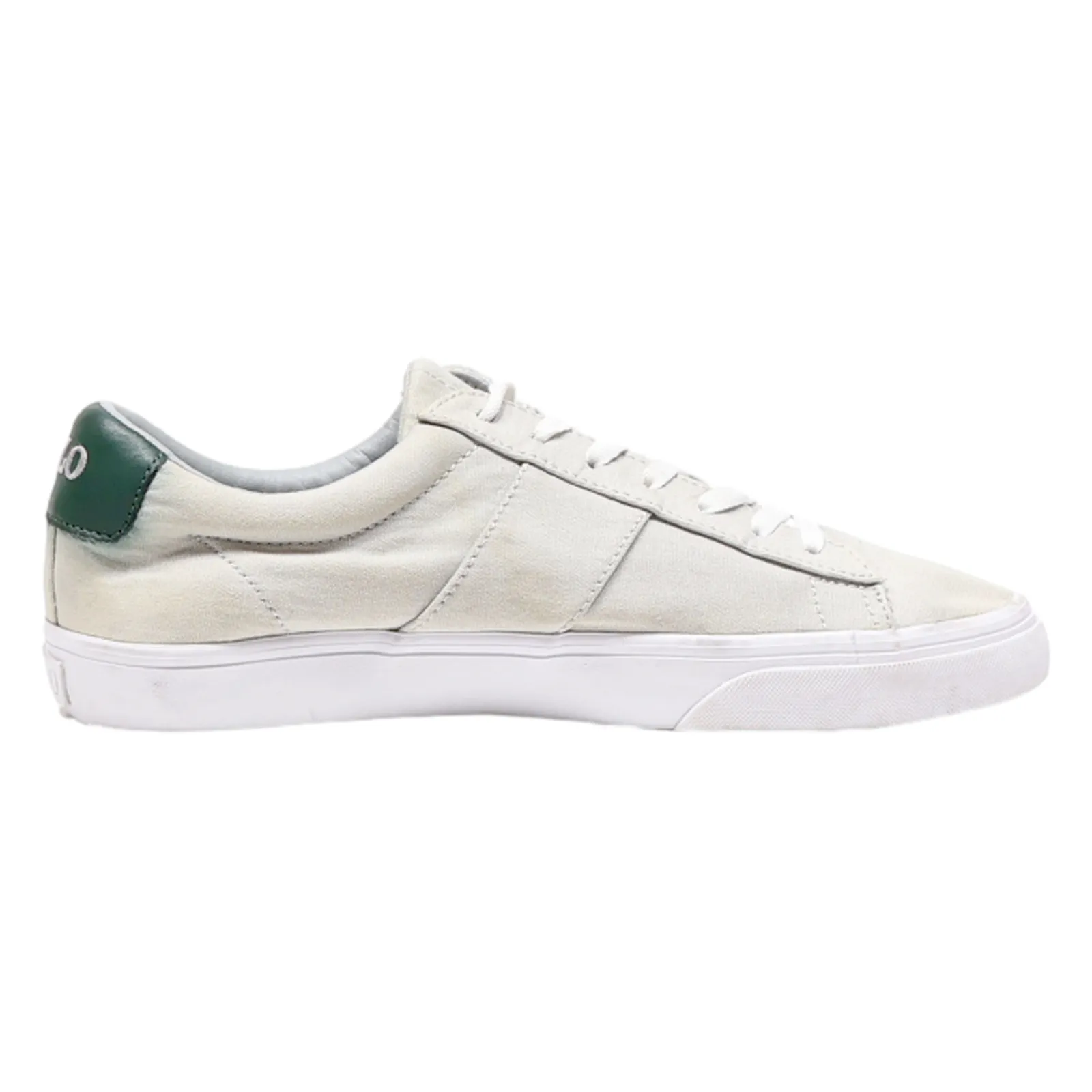 POLO RALPH LAUREN Low Top Trainers Grey Canvas Mens UK 8
