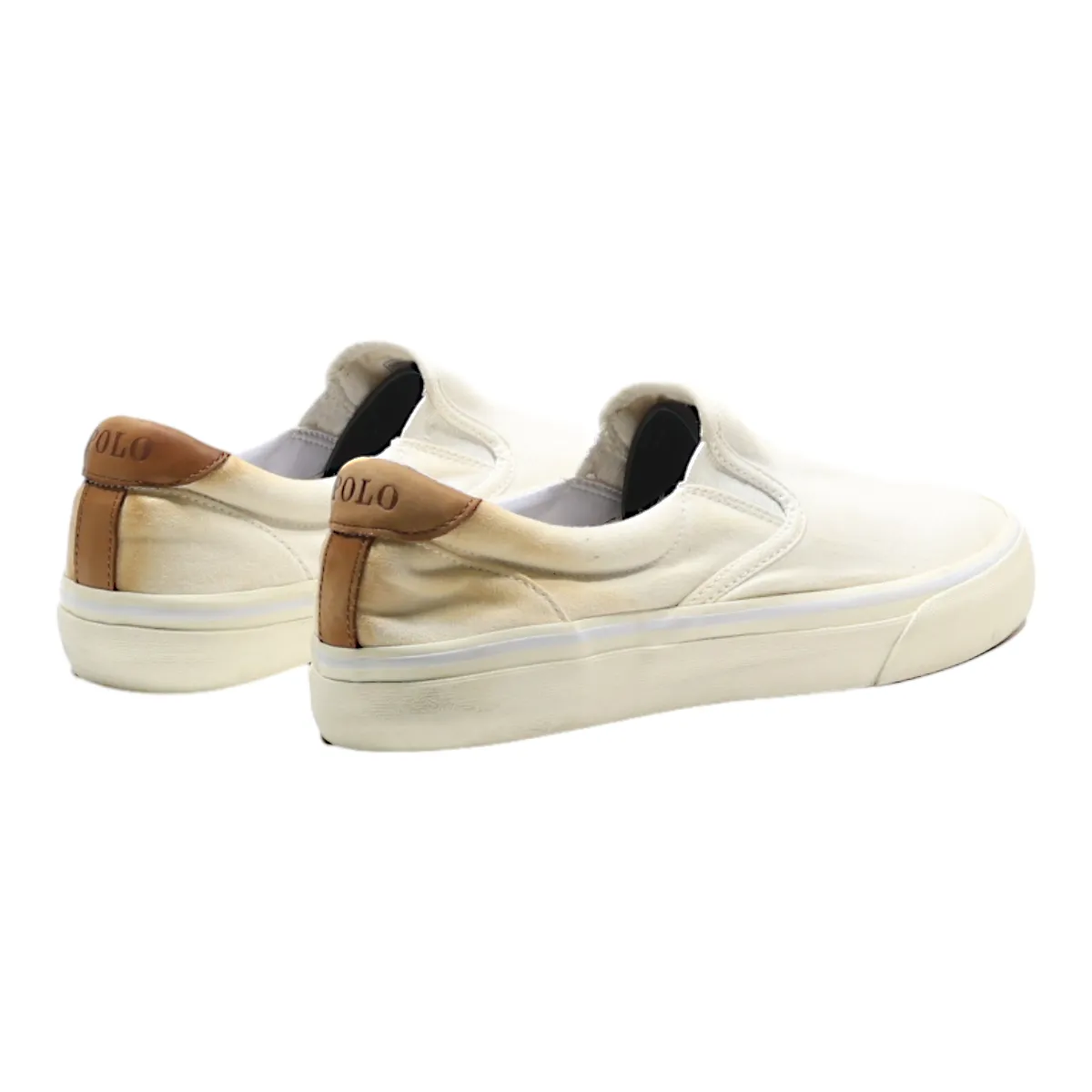 POLO RALPH LAUREN Pump Shoes White Canvas Mens UK 8