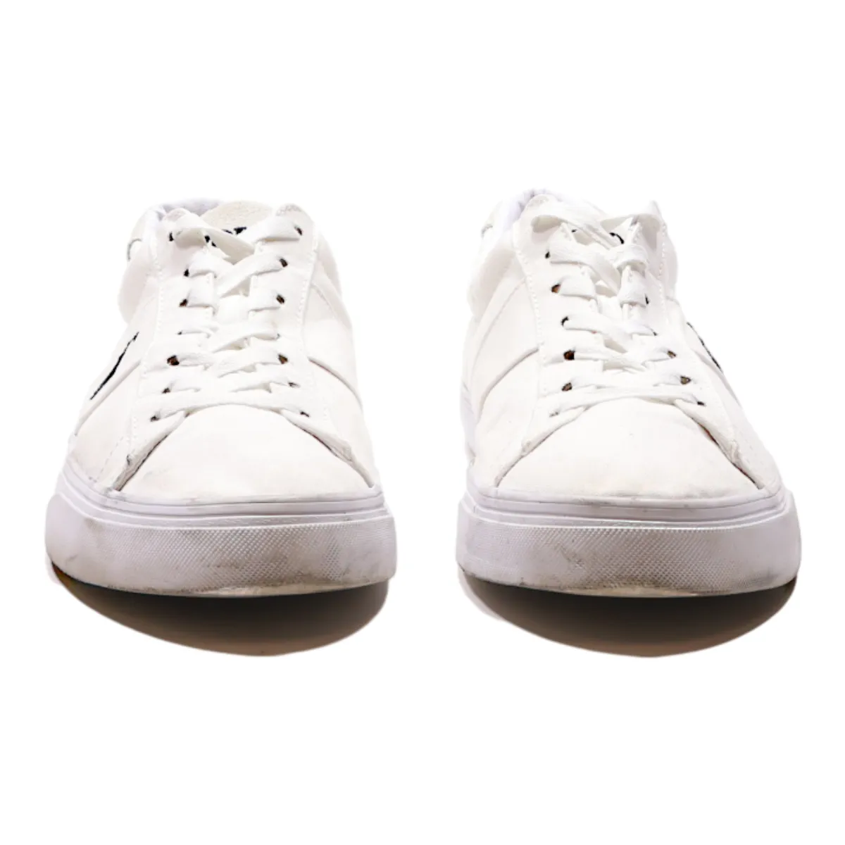 POLO SPORT RALPH LAUREN Low Top Trainers White Canvas Mens UK 10