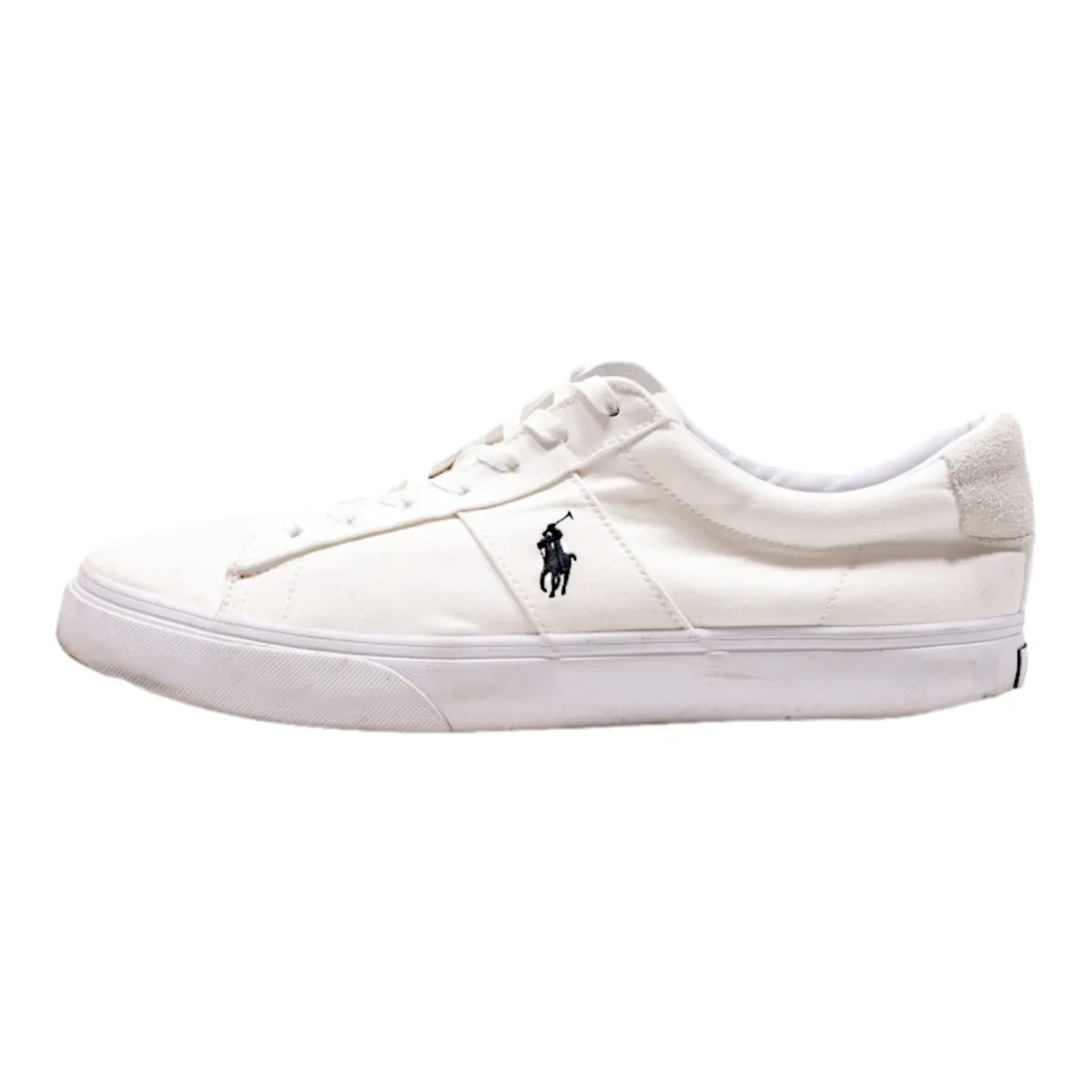 POLO SPORT RALPH LAUREN Low Top Trainers White Canvas Mens UK 10