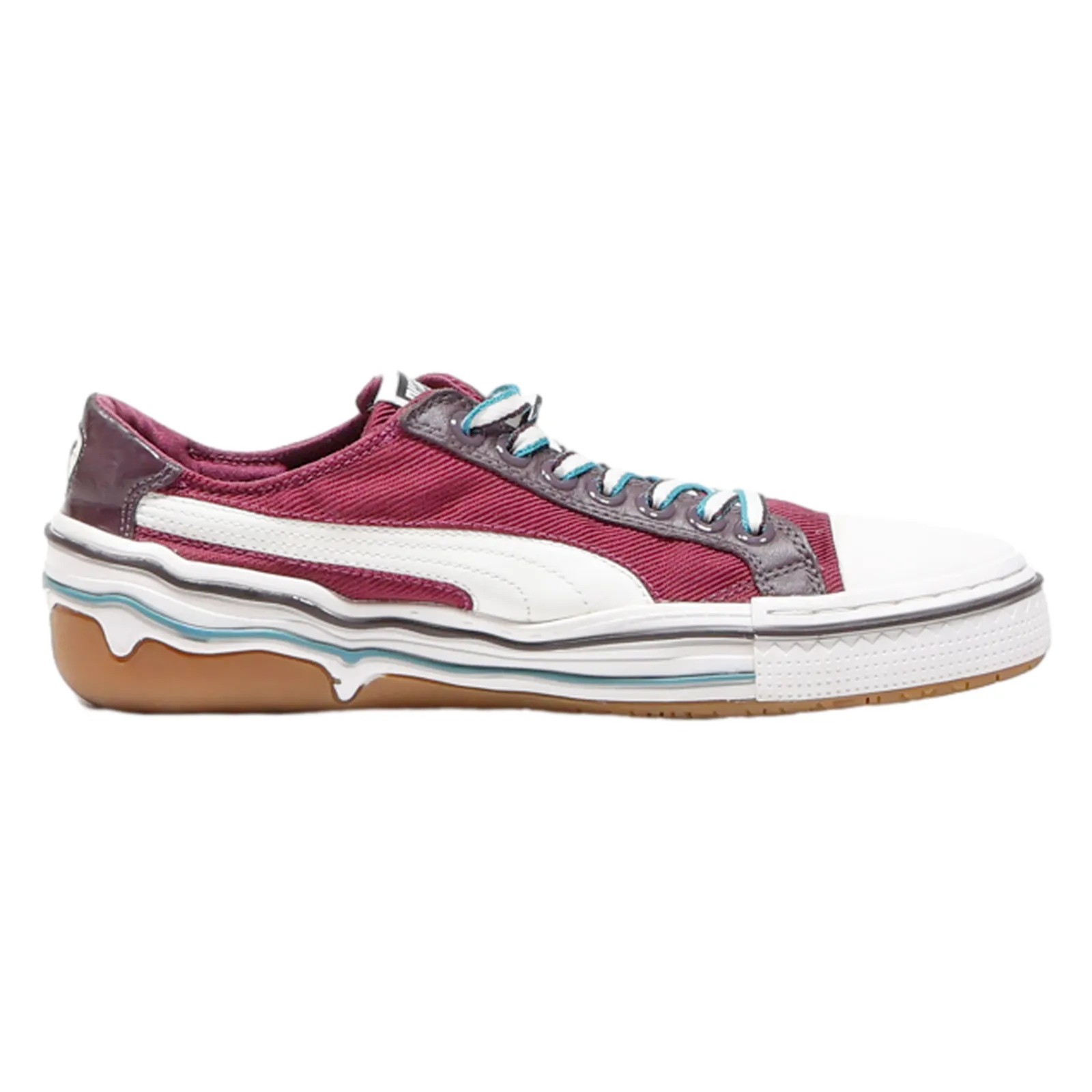 PUMA Mihara Yasuhiro My 41 Low Top Trainers Maroon Canvas Mens UK 6.5
