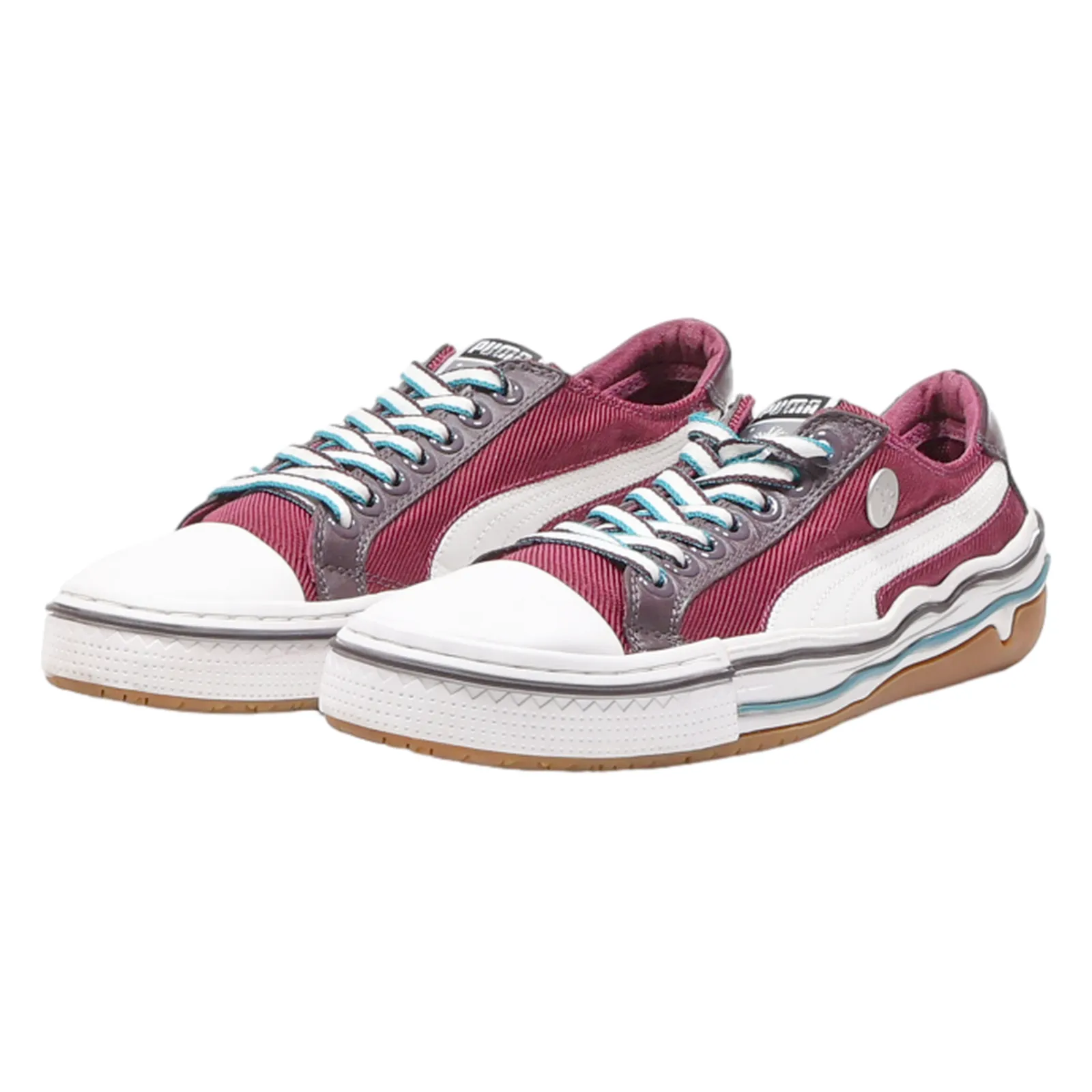 PUMA Mihara Yasuhiro My 41 Low Top Trainers Maroon Canvas Mens UK 6.5