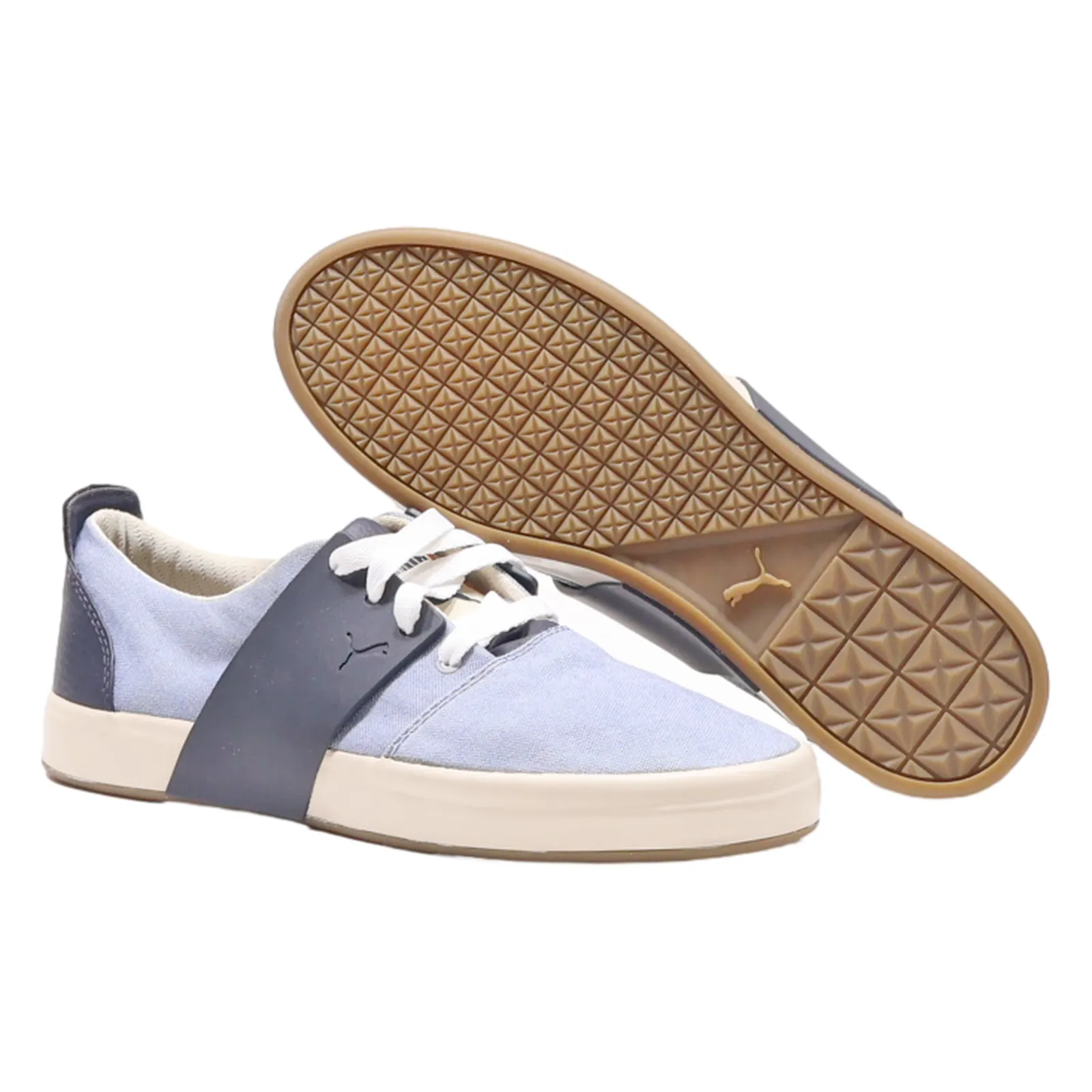PUMA Sneaker Trainers Blue Canvas Womens UK 6