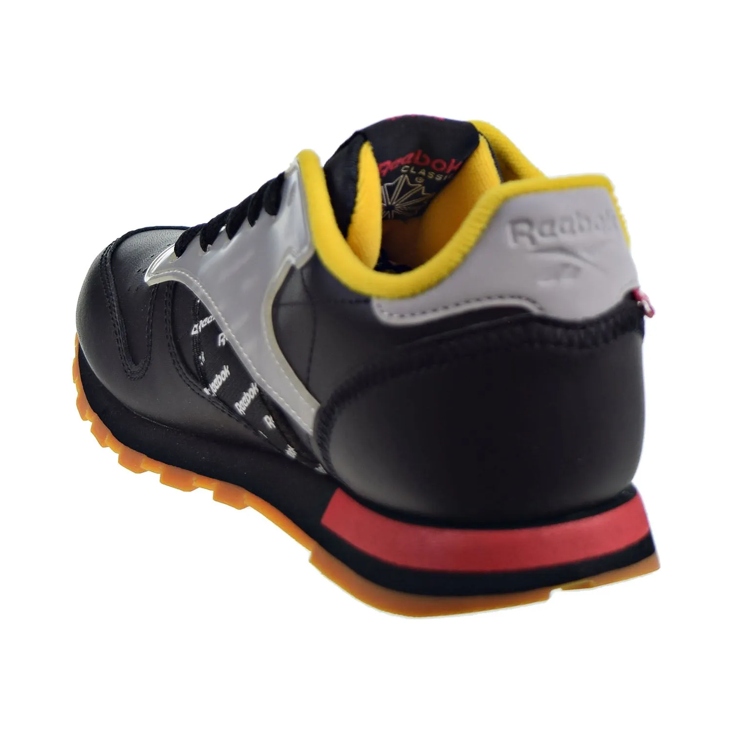 Reebok Classic Leather Altered Big Kids' Shoes Black/Red/Yellow/Grey